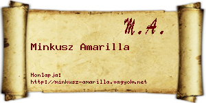 Minkusz Amarilla névjegykártya